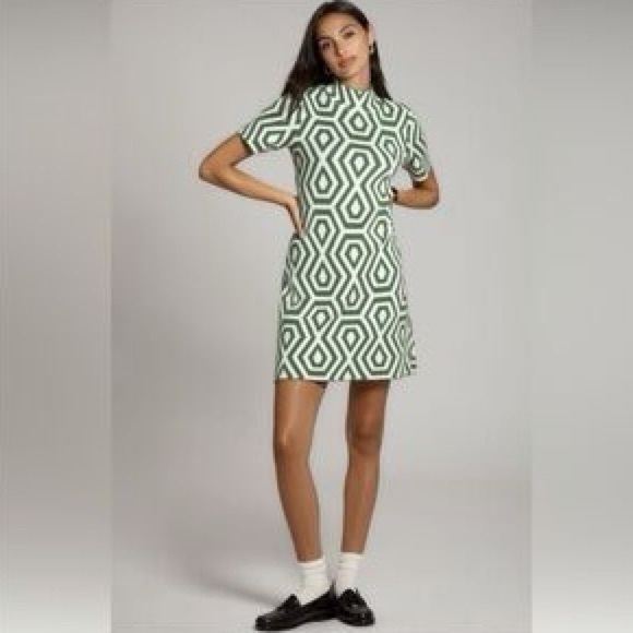 Anthropologie Dresses & Skirts - Anthropologie Maeve Nina Short-Sleeved Mock Neck Mini Dress